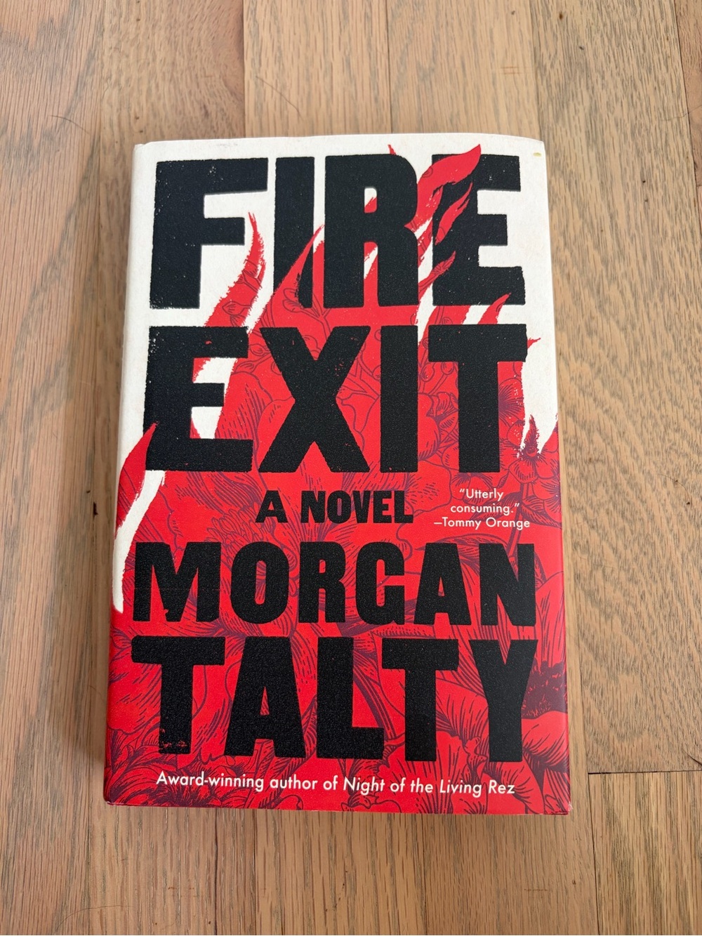 "Fire Exit" Hardcover Novel - Red & Black
